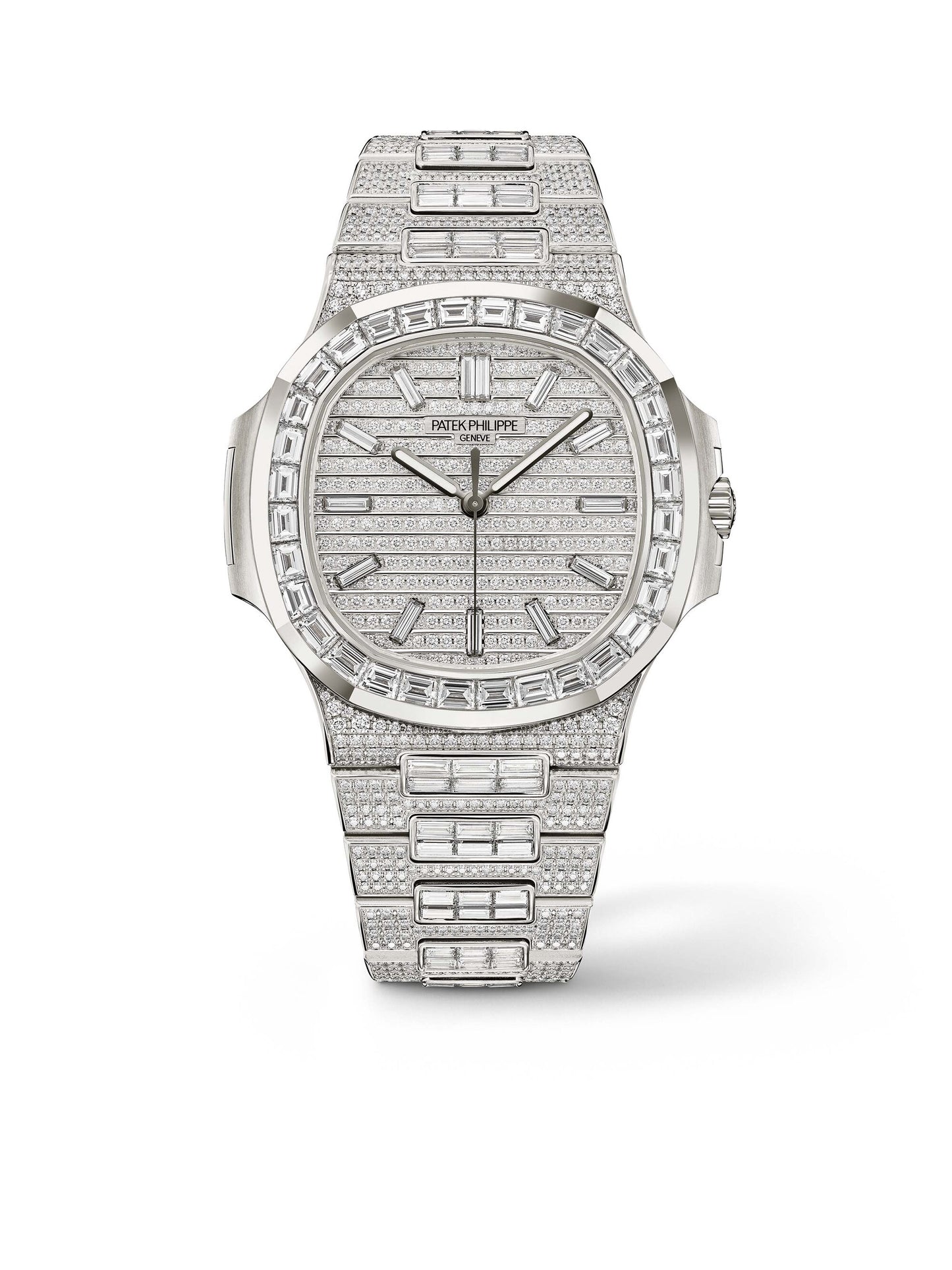 Patek Philippe Nautilus , 41 mm, 18k white gold with 1285 diamonds, self-winding manufacture calibre 26-330 | Reference Number PP420081