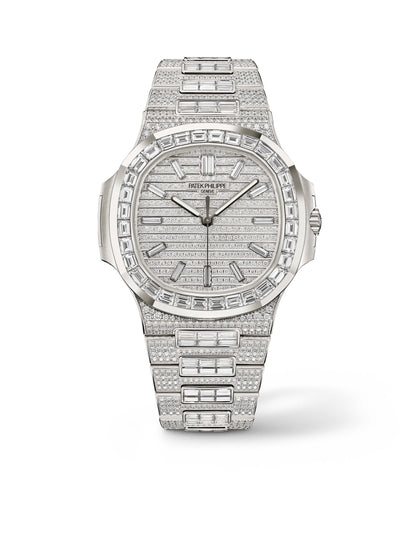 Patek Philippe Nautilus , 41 mm, 18k white gold with 1285 diamonds, self-winding manufacture calibre 26-330 | Reference Number PP420081