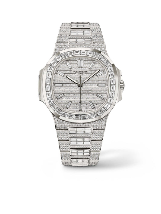 Patek Philippe Nautilus , 41 mm, 18k white gold with 1285 diamonds, self-winding manufacture calibre 26-330 | Reference Number PP420081
