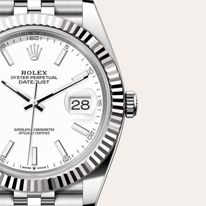 Rolex Datejust 41 Oyster, 41 mm, Oystersteel and white gold M126334-0010