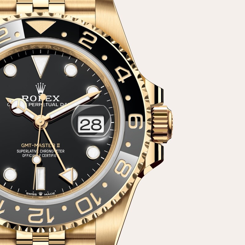 Rolex GMT-Master II Oyster, 40 mm, yellow gold M126718GRNR-0001